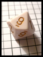 Dice : Dice - 10D - Chessex Pale Peach with Gold Numerals - Ebay june 2010